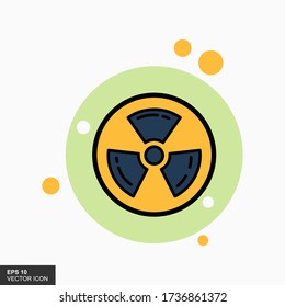 Radioactive icon nuclear symbol. Vector Image.