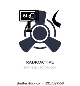 radioactive icon on white background. Simple element illustration from Signs concept. radioactive icon symbol design.