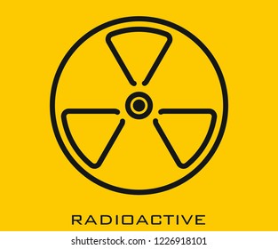 Radioactive icon signs