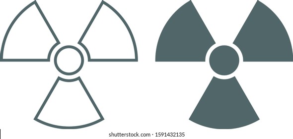 Radioactive icon. Symbol of radiation. Vector illustration