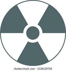 Radioactive icon. Radioactive symbol. Vector illustration