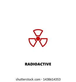 radioactive icon. radioactive vector design. sign design. red color