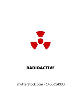 radioactive icon. radioactive vector design. sign design. red color
