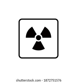 Radioactive icon and vector graphics