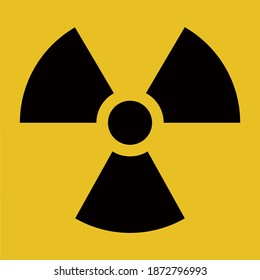 Radioactive icon and vector graphics