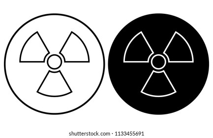 Radioactive icon. Vector illustration