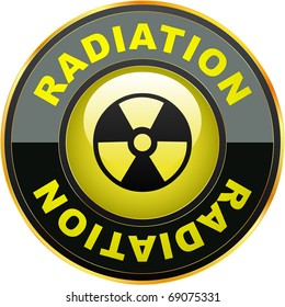Radioactive icon. Vector illustration.