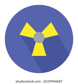 Radioactive icon vector illustration, chemical radiation symbol vector design illustration. 
