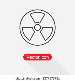 Radioactive Icon Vector Illustration In Flat Style Eps10