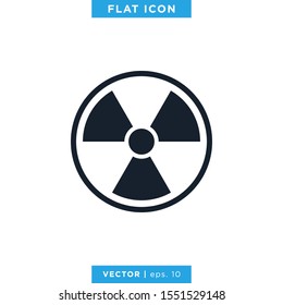 Radioactive Icon Vector Logo Illustration Design Template