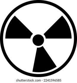 Plantilla de diseño de ilustración con logotipo de vectores de iconos radiactivos en fondo blanco..eps
