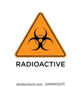 Radioactive Icon - Vector Logo Template.