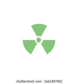 signo del vector de icono radioactivo aislado para diseño gráfico y web. color de plantilla de símbolo radioactivo editable en fondo blanco.