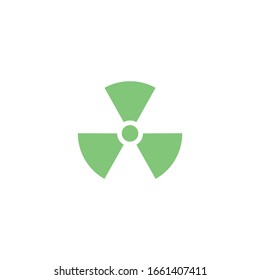 radioaktives Symbol-Vektorillustration, isoliert für Grafik und Webdesign. radioaktive Symbolvorlage Farbe bearbeitet auf weißem Hintergrund.
