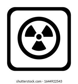 radioactive icon vector silhouette isolated on white background