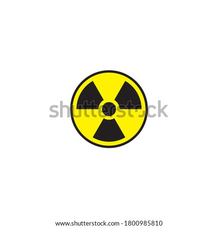 Radioactive Icon Vector in Trendy Flat Style. Round Radiation Hazard Symbol Illustration