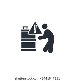 Radioactive icon. vector.Editable stroke.linear style sign for use web design,logo.Symbol illustration.