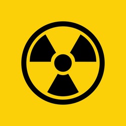 Icône Radioactive. Symbole D'avertissement Radioactif.