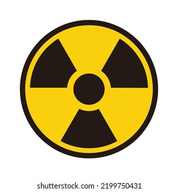 Radioactive Icon. Radioactive Warning Symbol.