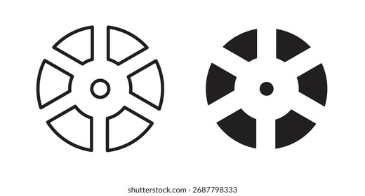 Radioactive icons simple vector set. logo sign symbol set