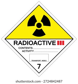 Radioactive III Symbol Sign, Vector Illustration, Isolate On White Background, Label .EPS10