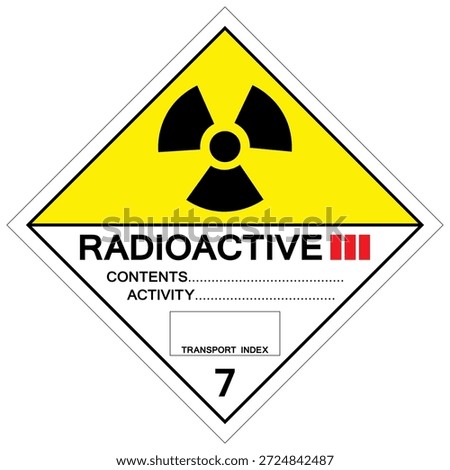 Radioactive III Symbol Sign, Vector Illustration, Isolate On White Background, Label .EPS10
