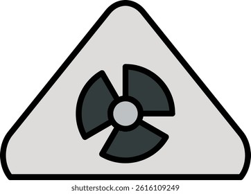 Radioactive Line Filled Vector Icon Design