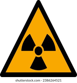 Señal de advertencia de radiación radiactiva o ionizante