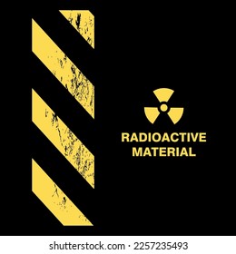 Material radiactivo, vector de signos y tableros