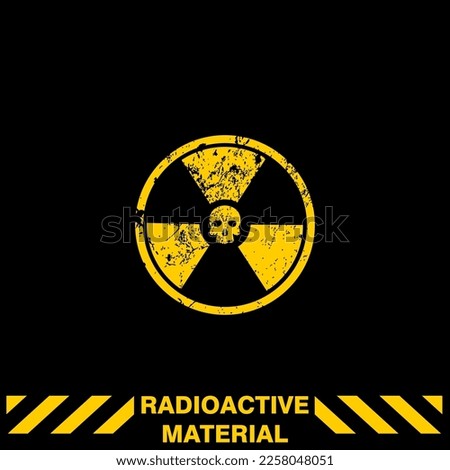 Radioactive Material, sign and board vector