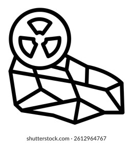 Radioactive Material Vector Line Icon Design