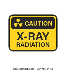 Radioactive material warning icon in flat style. Radiation danger vector illustration on isolated background. Caution sign business concept.