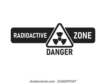 Radioactive material warning icon in flat style. Radiation danger vector illustration on isolated background. Caution sign business concept.