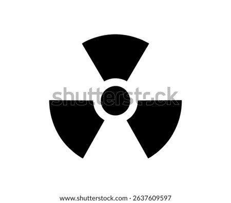 Radioactive material warning icon. Radiation danger vector design and illustration. 
