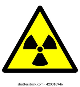 Radioactive material warning sign , vector illustration