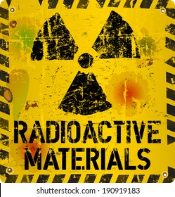 Radioactive Material Warning, Vector Illustration