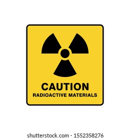 Radioactive Materials Caution Sign Vector Template