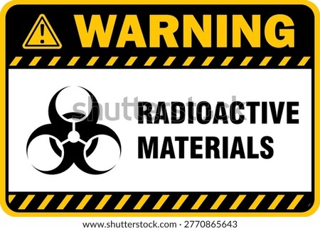 radioactive materials radiation area danger warning sign printable banner poster plaque template design