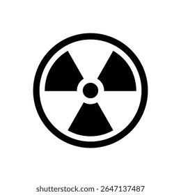 radioativo, símbolo nuclear ícone vetor