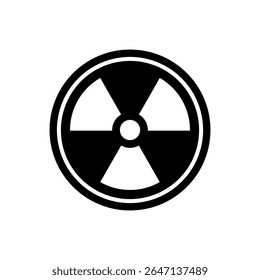 radioativo, símbolo nuclear ícone vetor