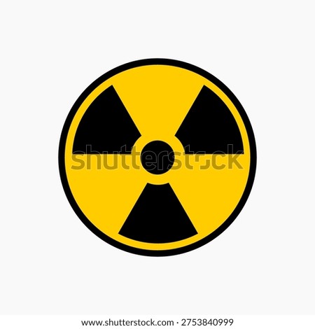 Radioactive Nuclear Warning Symbol Icon Vector Illustration