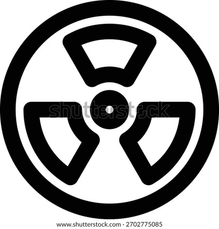 Radioactive, Nucleus, Atomic Outline Icon