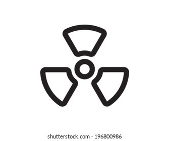 Radioactive Outline Icon Symbol