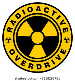 Sobreconducción radiactiva, pegatina y vector de etiqueta