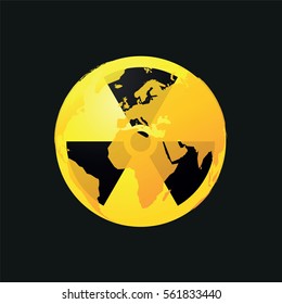 radioactive planet earth icon