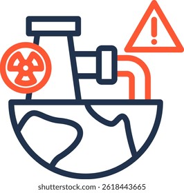 Radioactive Pollution Icon Color Line Vector Illustration