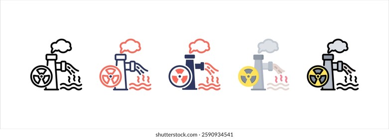 Radioactive Pollution Multi Style Icon Set