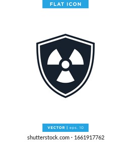 Radioactive Protection Icon Vector Logo Design Template