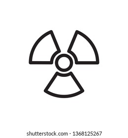 Radioactive, Radiation Icon In Trendy Outline Style Design. Vector Graphic Illustration. Radioactive Symbol For Website Design, Logo, And Ui. Editable Vector Stroke. EPS 10.