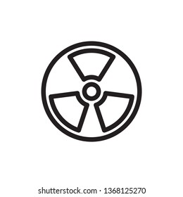 Radioactive, radiation icon in trendy outline style design. Vector graphic illustration. Radioactive symbol for website design, logo, and ui. Editable vector stroke. EPS 10.